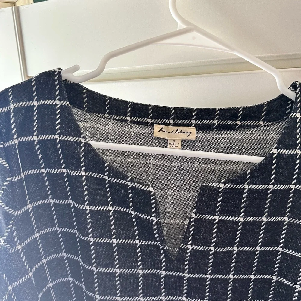 Elegant Black and White Checkered Dress